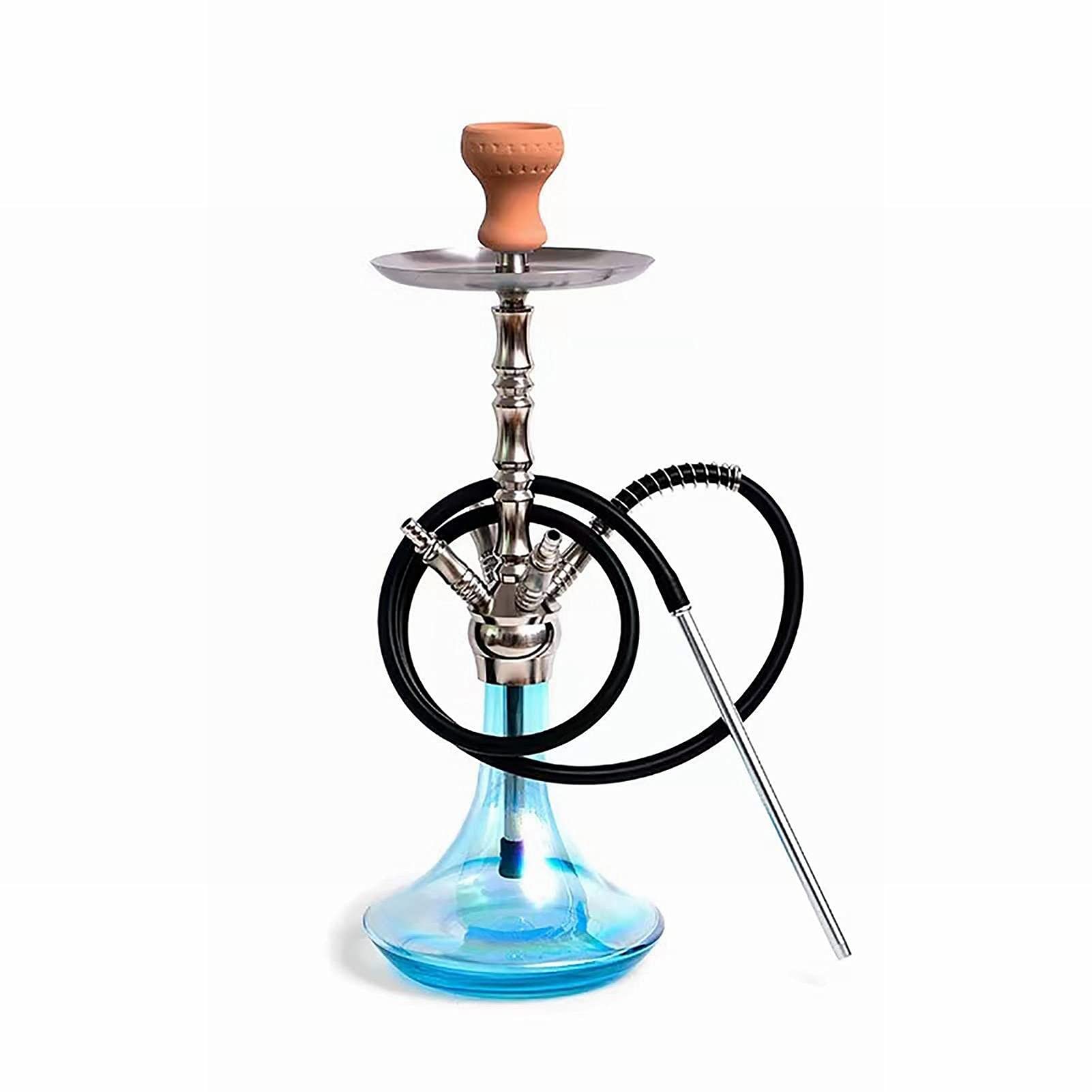 Kit De Cachimba Premium, Kit De Cachimba De Aleación De Aluminio De 4 Tubos, 4 Cuencos Y Mangueras De Silicona Lavables, Con Un Frasco De Vidrio Estable