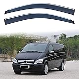 【Bitte überprüfen Sie die Passform vor dem Kauf】Kompatibles Fahrzeug: Für Mercedes-Benz Viano W639 2010-2015(Bitte lesen Sie vor der Bestellung die Produktinformationen und Fotos sorgfältig durch, um sicherzustellen, dass die Seitenscheibenabweiser für Ihr Auto geeignet sind.)