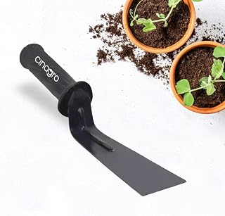 Cinagro 3-Inch Gardening Khurpi Metal Blade, Tool for Soil Tilling, Black | Ergonomic Handle Ideal for deep Digging, Soil ... Price In India
