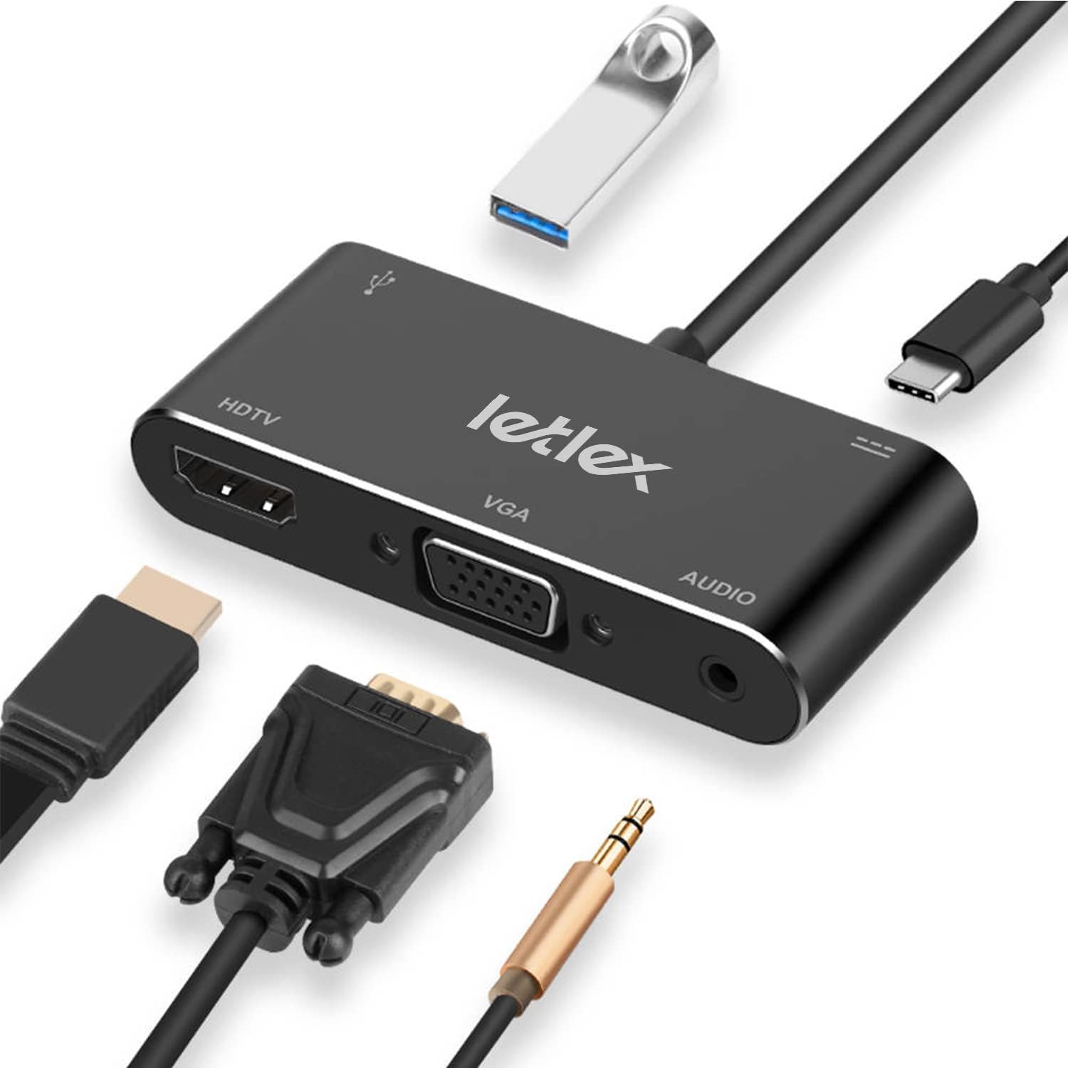 LETLEX USB Type C Adapter USB C Hub Multiport Adapter USB C