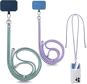 SWINILAYA 2x Cell Phone Lanyard, Universal Crossbody Patch Phone ...
