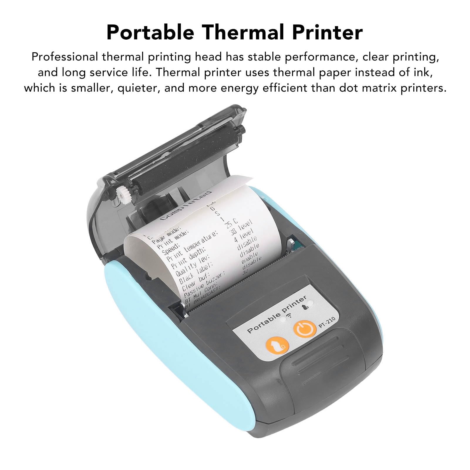 Dpofirs Bluetooth Belegdrucker 58mm – Tragbarer Thermodrucker 90mm/s, Für IOS, Android, Windows, 1500mAh Akku
