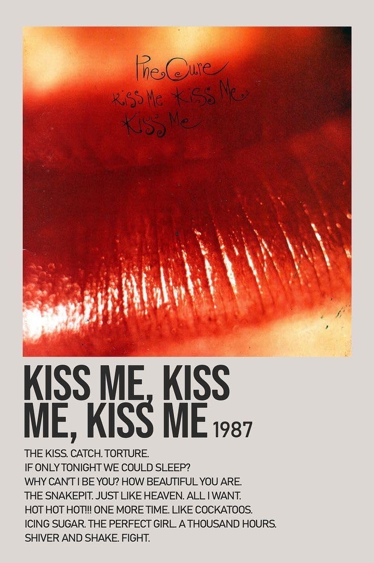 The Cure Kiss Me Kiss Me Kiss Me A3 Print Poster Wall Art Decor