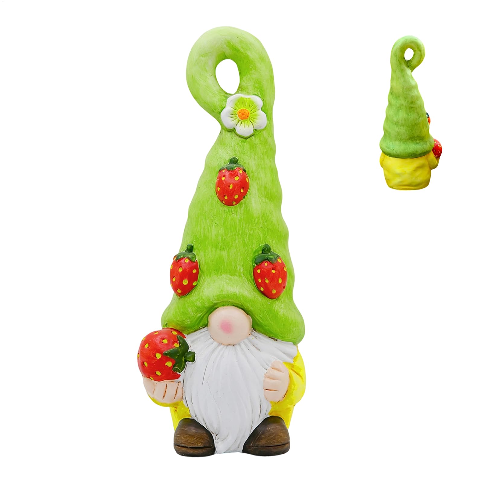 Figurka Krasnala Rzeźba Krasnala w Motywy Owocowe | Wiosenne dekoracje do domu Do Ogrodu, Gabinetu, Pokoju Dziecięcego, Stolika Nocnego, Półek Ekspozycyjnych, Salonu, Półki,