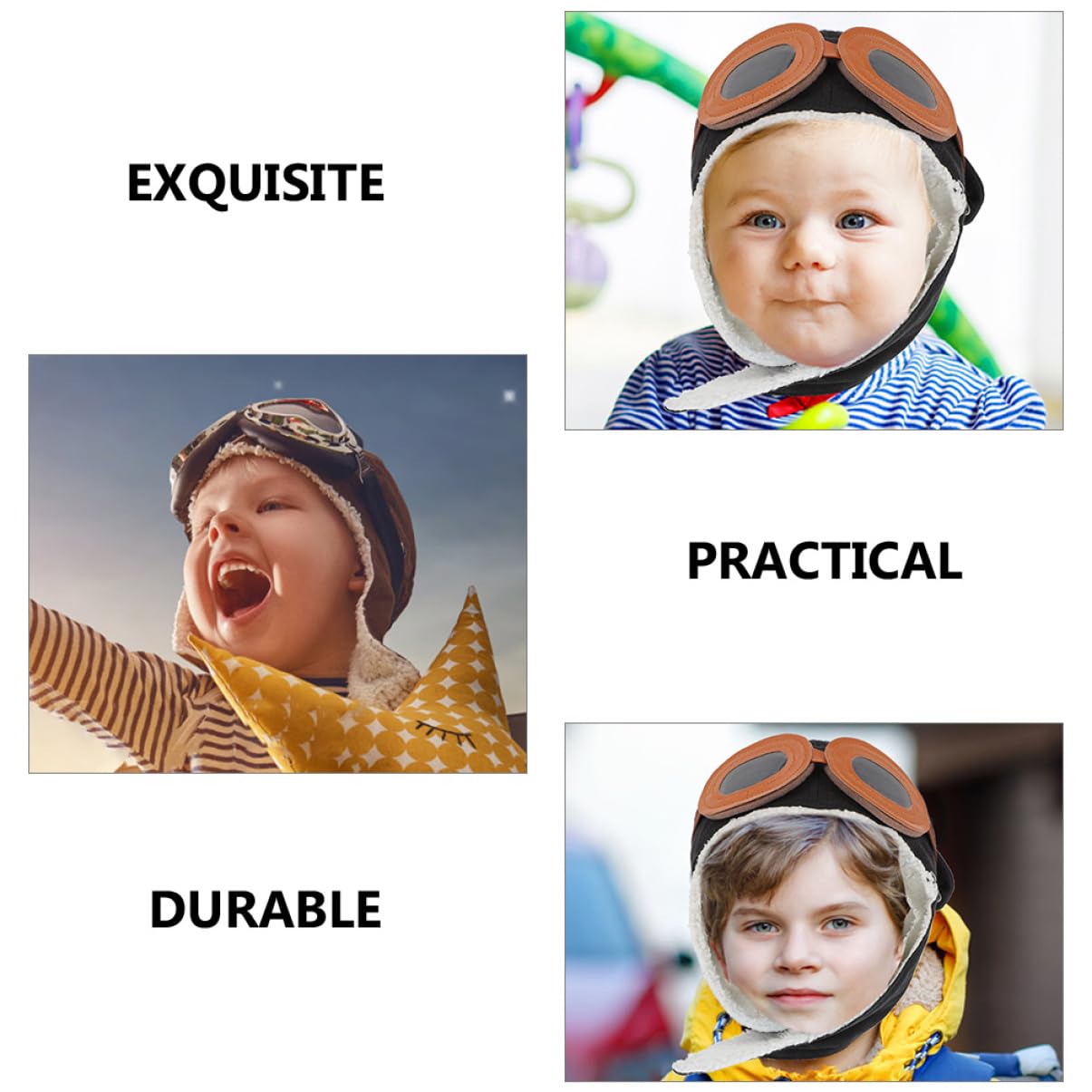 PACKOVE Pilotenmütze Kindermützen Jungen Kinderhüte Kappen Wintermütze Faschingshut Piloten-Design-Hut Mütze Mit Ohrenklappen Für Kleinkinder Baumwolle