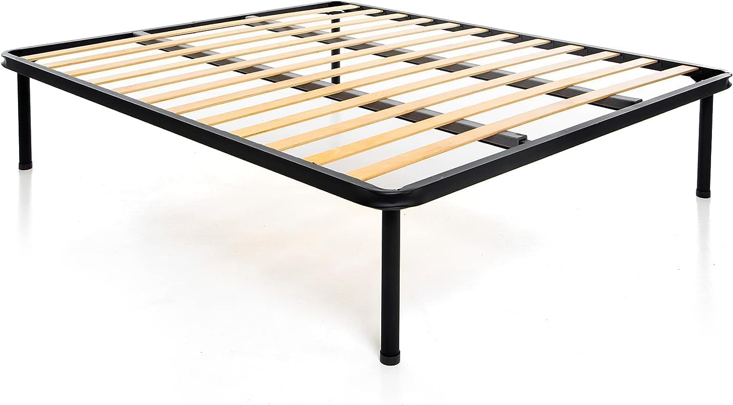 Rete 160x190 Letto A DOGHE Matrimoniale con Doppia Barra Centrale in Ferro - con Piedi 40 CM