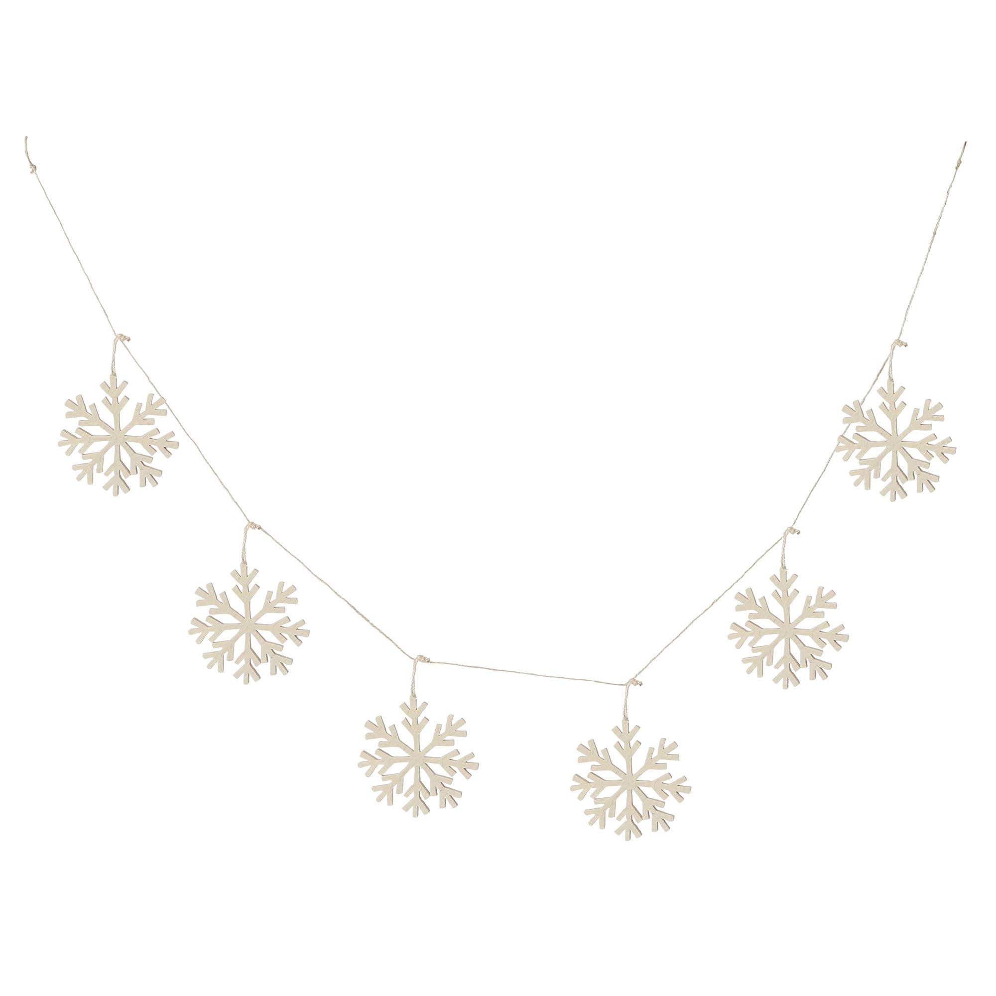 De Kulture Handmade Premium Wool Felt Snowflake Garland Eco Friendly Wall Hanging Christmas Decor Home Office Theme Party Decoration Banner| 48 Inches