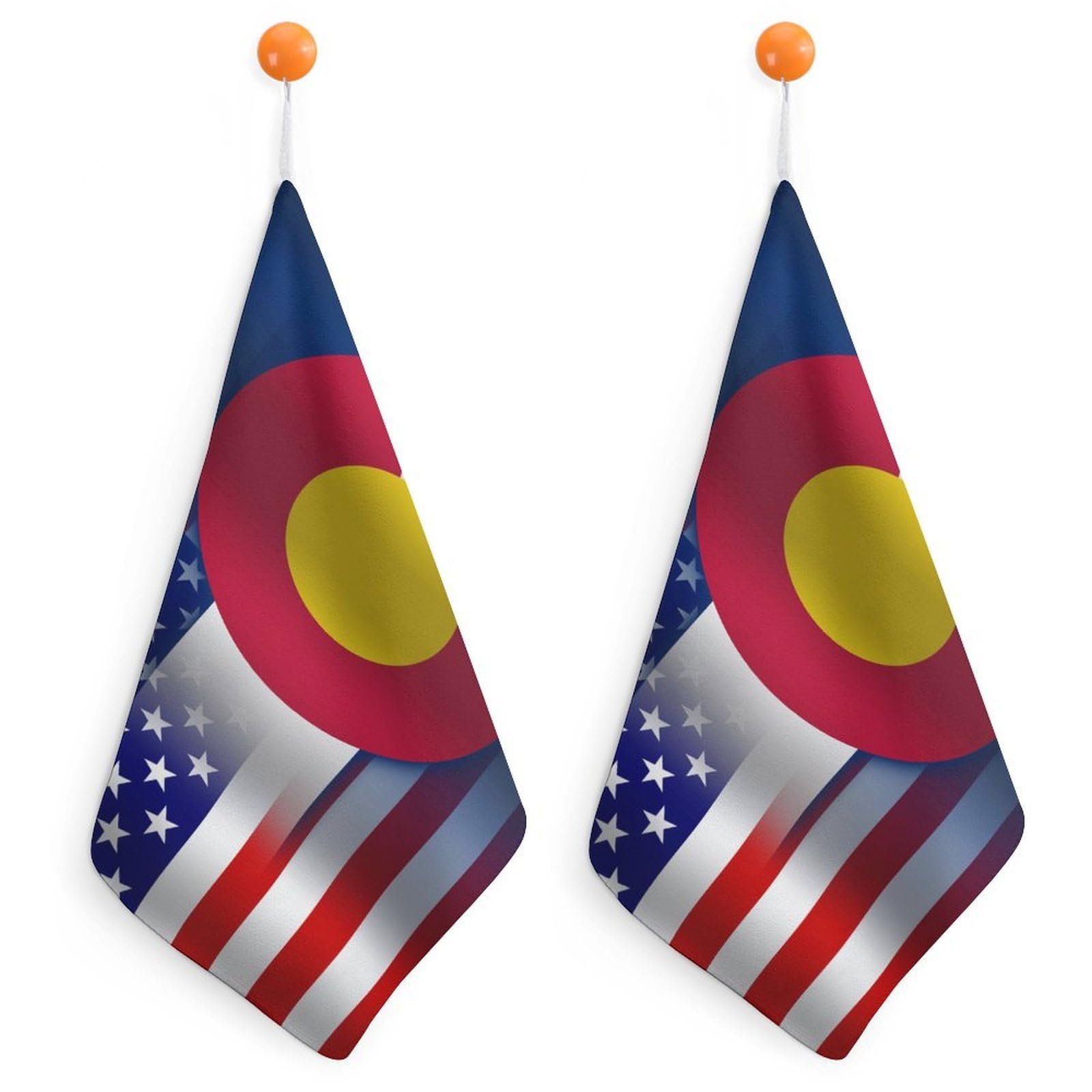 CGSBNGHA U.S.A Colorado State Flag Hand Towel Hanging Face Towels Cleaning Cloths Handkerchief for Bathroom Kitchen