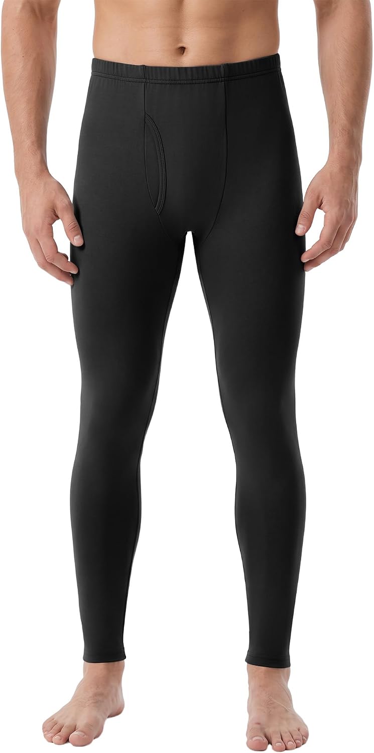 Thermal Underwear for Men - Long Johns Fleece Lined Base Layer Pants