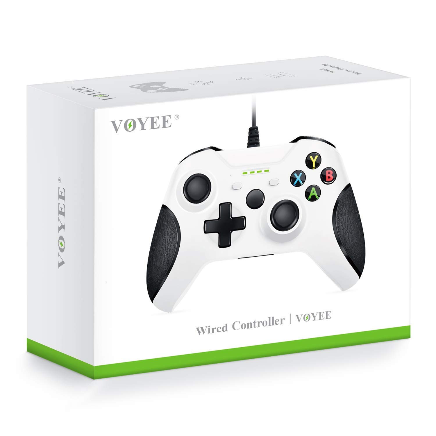 VOYEE Controller for Xbox One, Wired Enhanced Controller for Microsoft Xbox One/X/S/Elite (White) (Renewed)