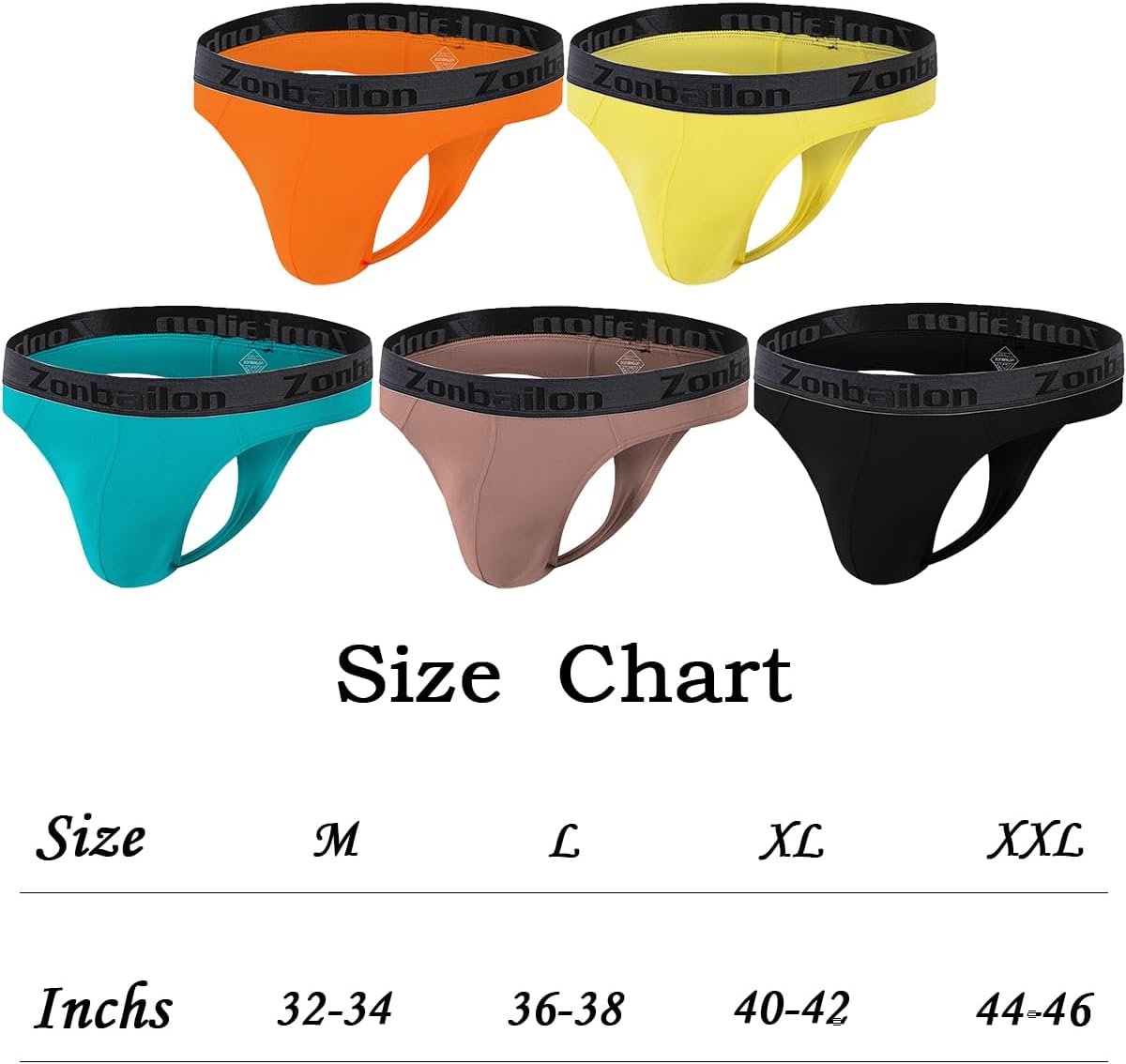 JINSHI Men's Bamboo Viscose Thong Sexy T-back Mens Underwear Low Rise Stretch Tagless Underwear Multi M L XL XXL - Image 5