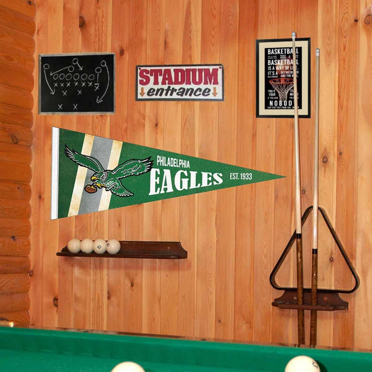 Philadelphia Eagles Throwback Vintage Retro Pennant Flag - Image 2