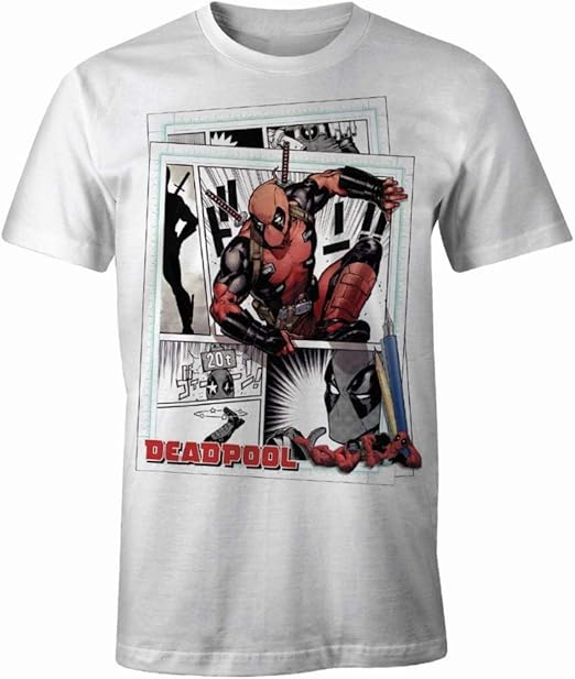 Deadpool t shirt white Clearance