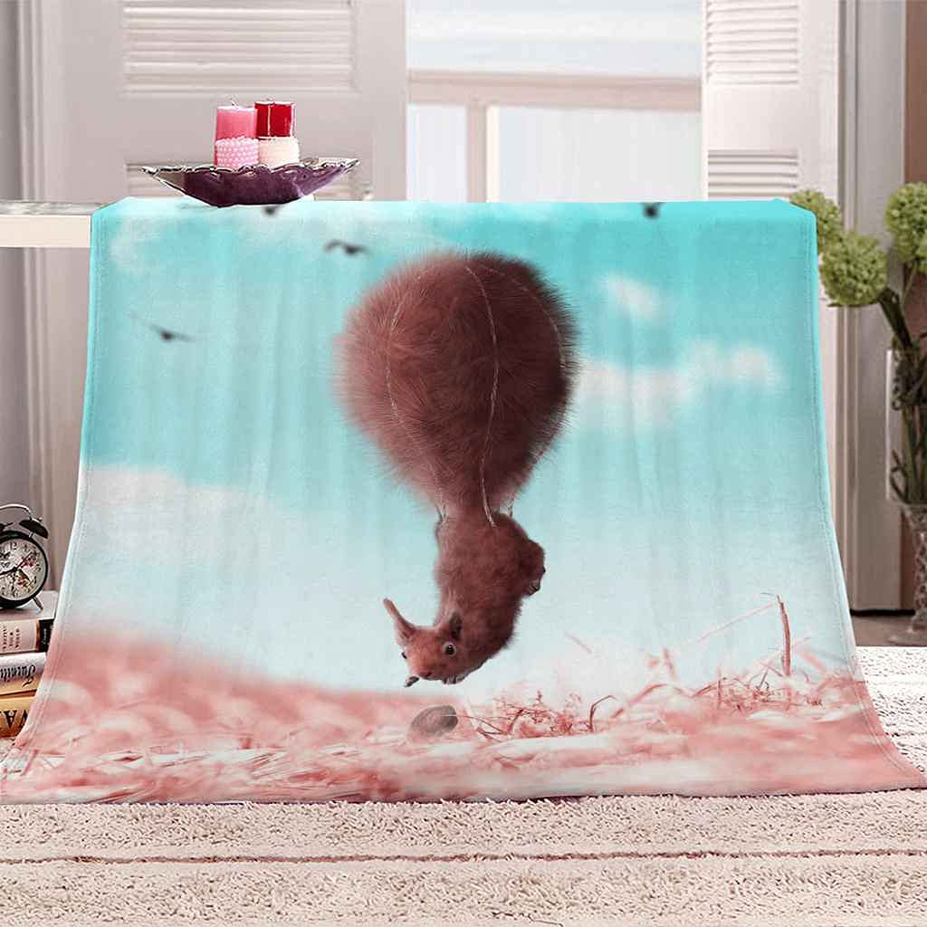 Couverture flanelle ecureuil pour soiree cocooning au coin du feu