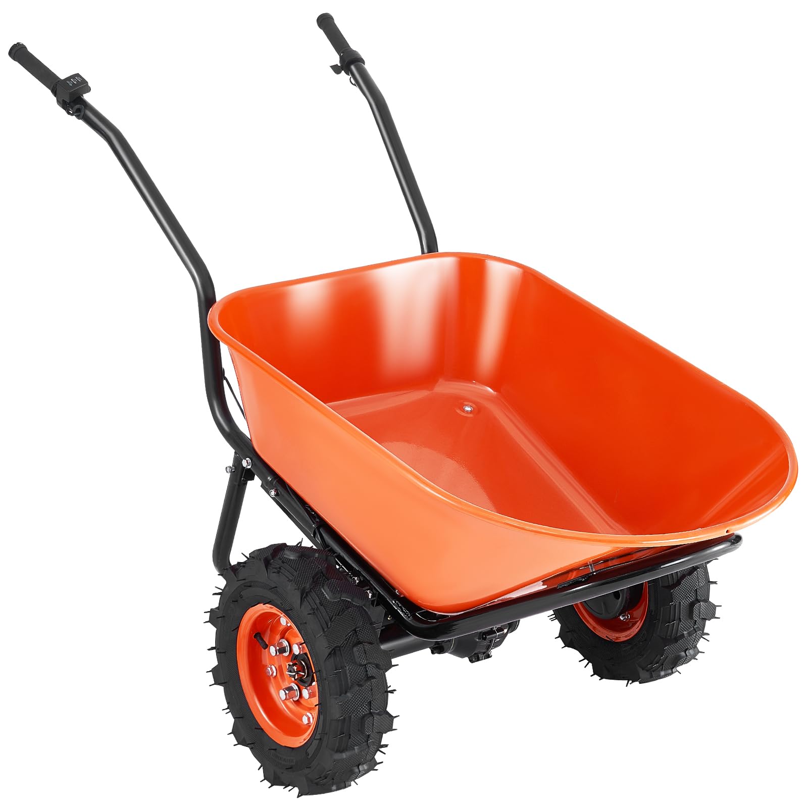 VEVOR Brouette Électrique 2 Roues Chariot de Jardin Motorisé 500 W, Poignée Métal, Roue Large 40 cm, 260 kg, Chariot Utilitaire Chargement Facile pour Ferme, Pelouse, Extérieur, Jardinage, Entrepôt