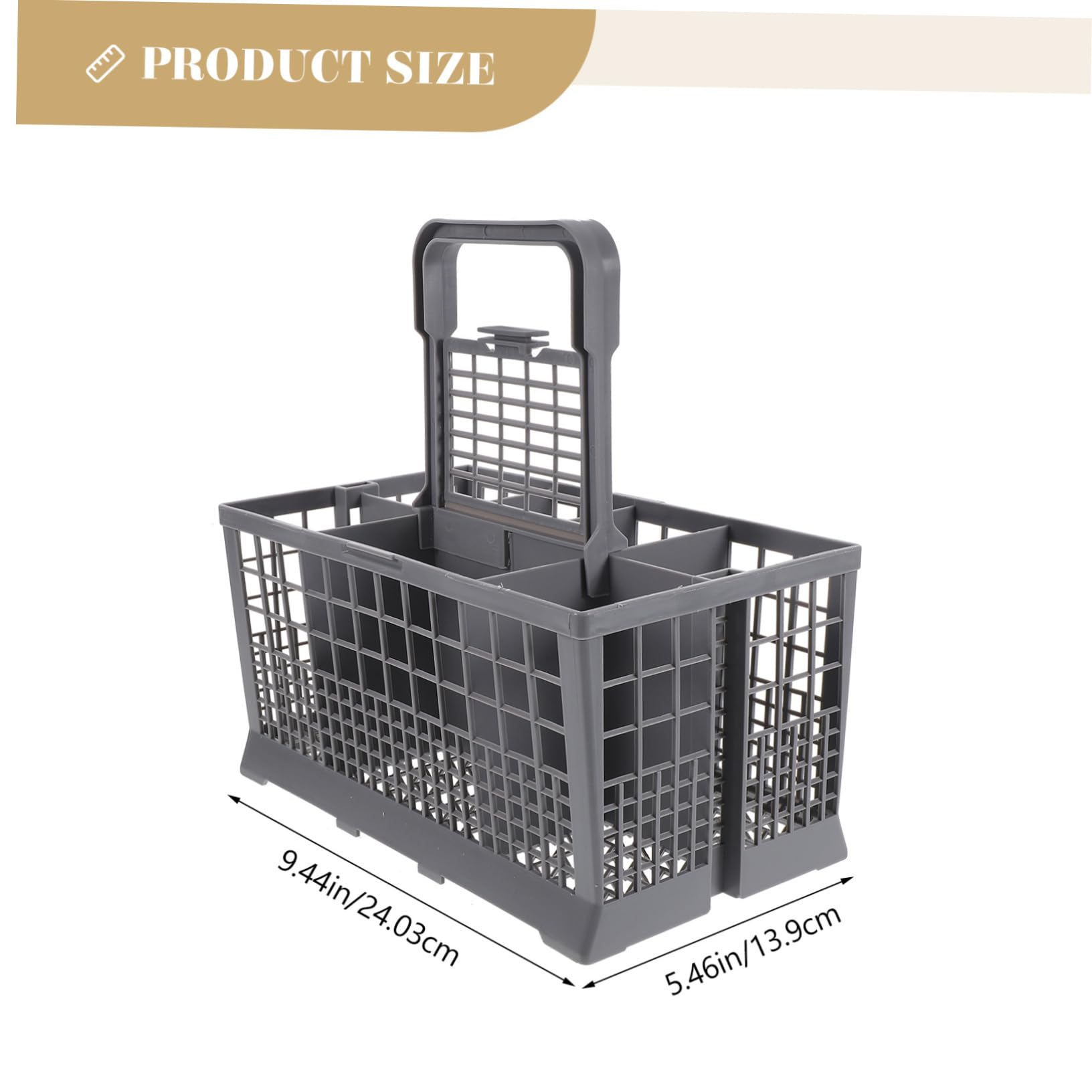 Cesta para Cubiertos de Lavavajillas de Plástico, Porta Utensilios para Cocina, Bandeja Diseño de Fondo Plano, Compatible Modelo 5060388574826, Organización para Artículos