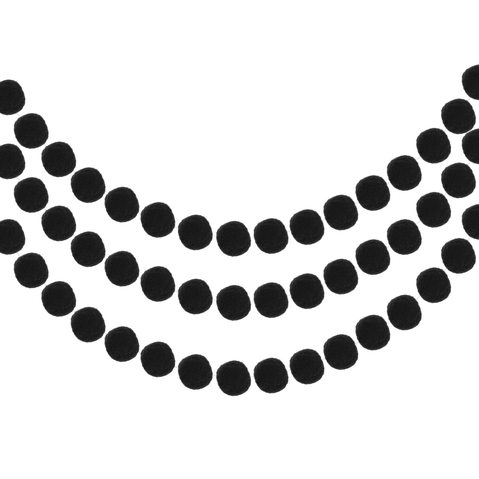 Guirlande pompon feutre 20 boules suspendre noir Thanksgiving