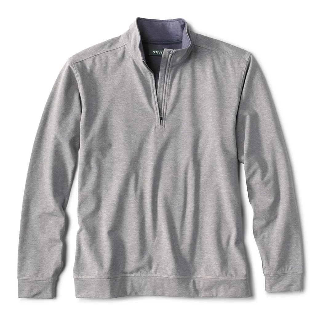 Orvis On The Move 1/4 Zip Men's Performance Quarter-Zip: Moisture Wicking, Stretch Piqué Knit with Spandex