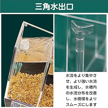 水槽内の個体リクエスト販売 Amazon | 金魚鉢 水槽 四角い水槽 インテリア ハイドロ