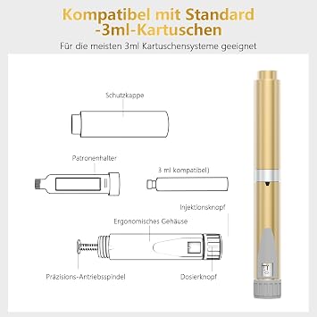 Universal Insulin Pen Compatible with 3ml Cartridges Precise Adjustable Dosage Safe and Easy Operation Ideal for Daily Use and Long Term Use