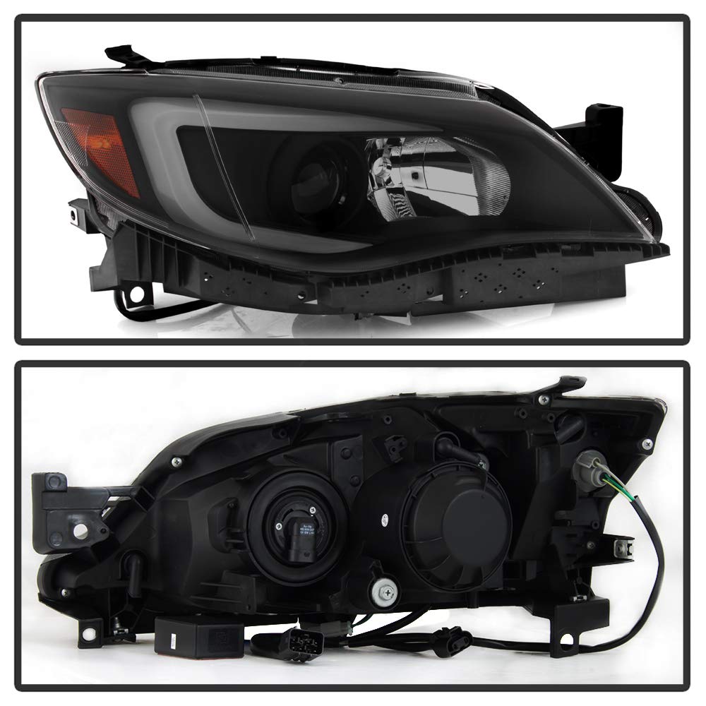 ACANII - For [Halogen Model] Black Smoked 2008-2014 Subaru Impreza WRX Switchback LED DRL Projector Headlights Headlamps product thumbnail 3
