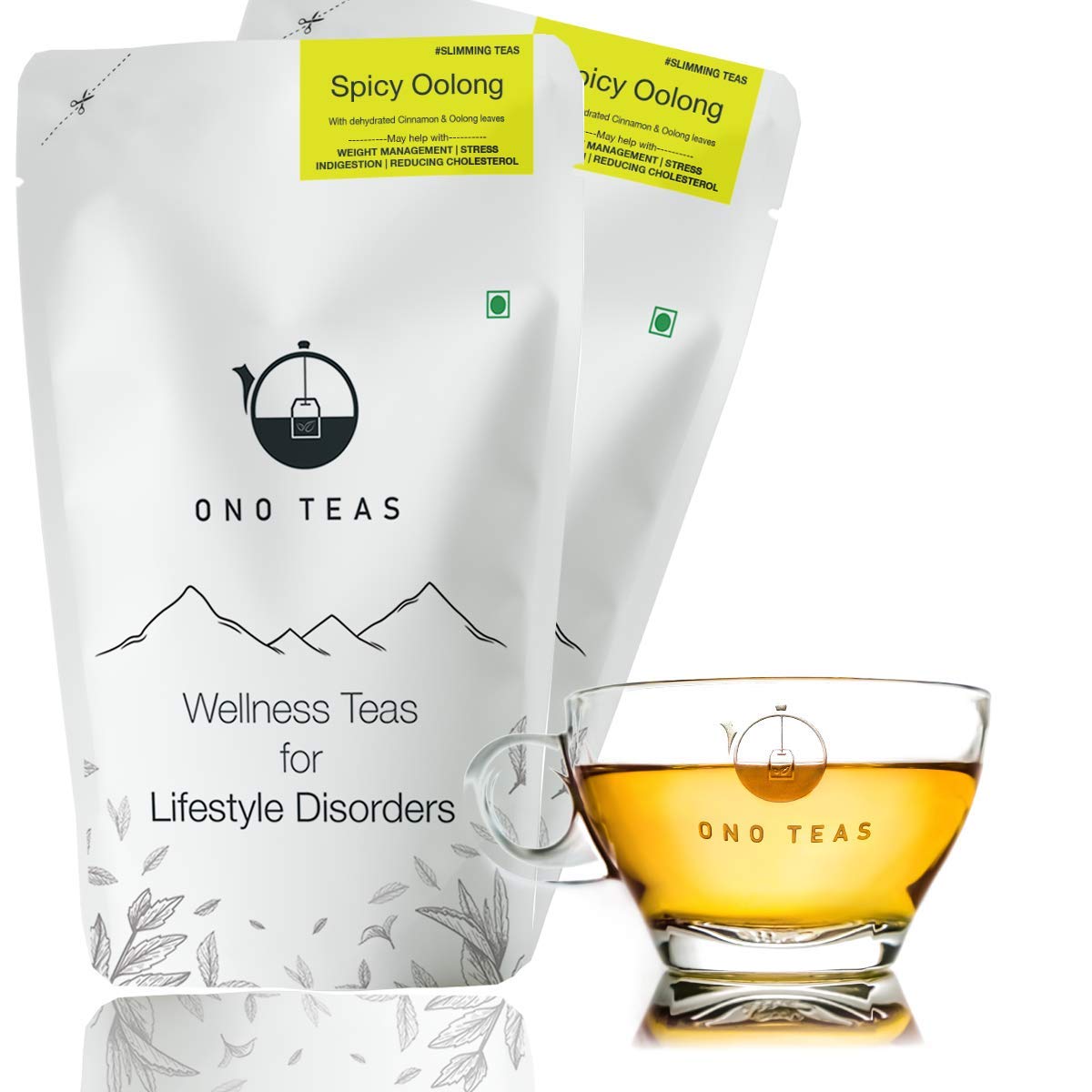 Ono Teas Spicy Oolong (100 Grams | 50 Cups) with Oolong Tea, Cinnamon | Known to help with Weight Management, Stress, Digestion, Reducing Cholesterol (50gmx2=100gm)
