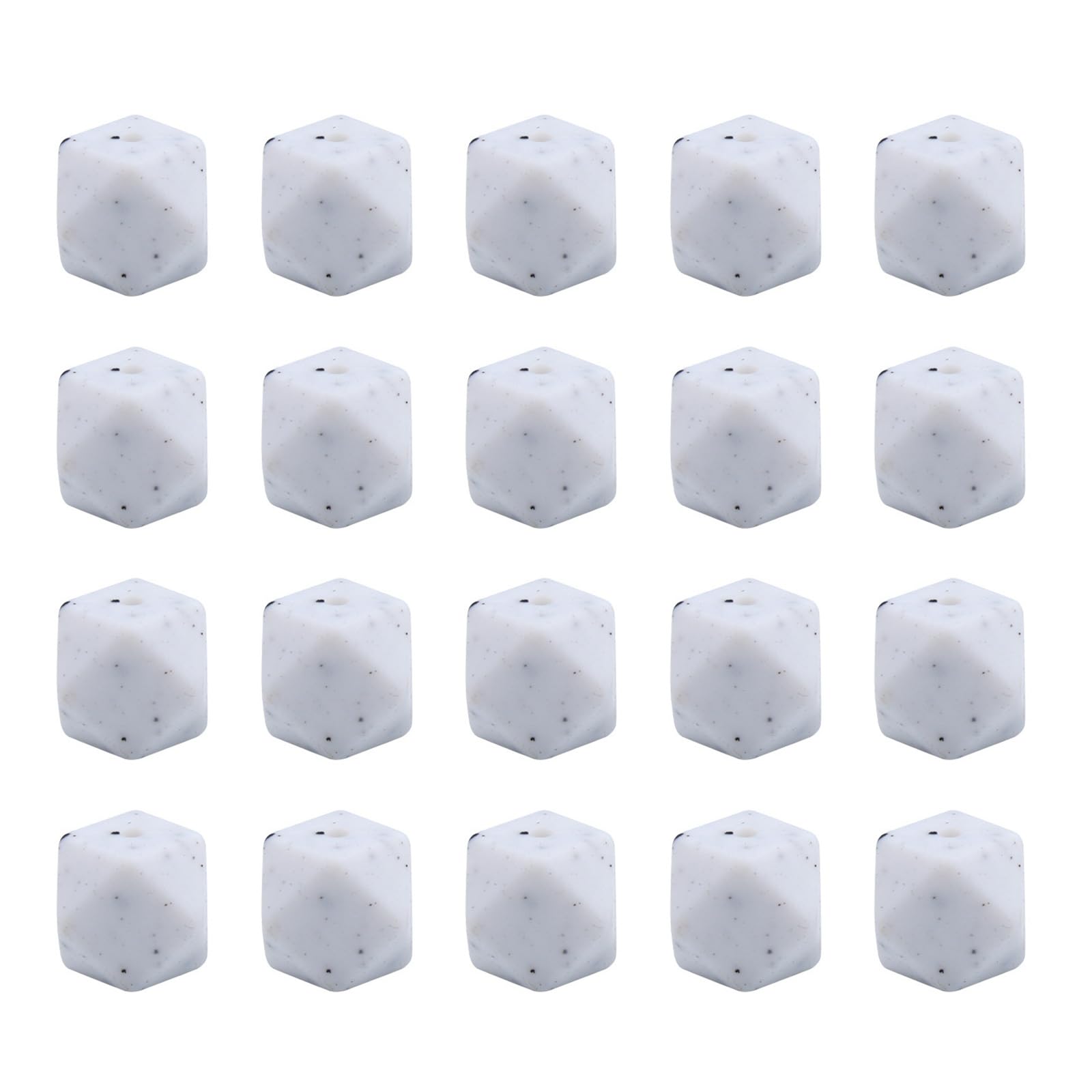 Buxuaaaa C 20Pcs Geometri Craft Beads Polyhedron Faceted Resin Bead Octagonal Beads 14Mm Spacer For Making Jewelry Making Supplies
