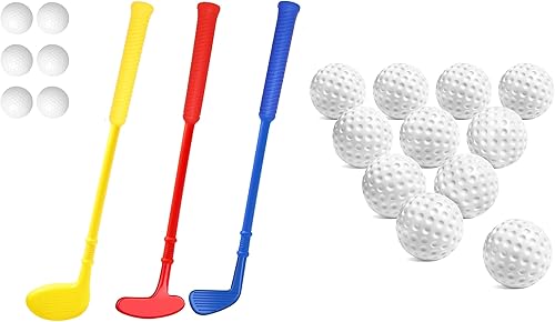Mini palos de golf de plástico para niños pequeños, juego de palos de golf para niños, juguetes de golf para exteriores e interiores, regalo de