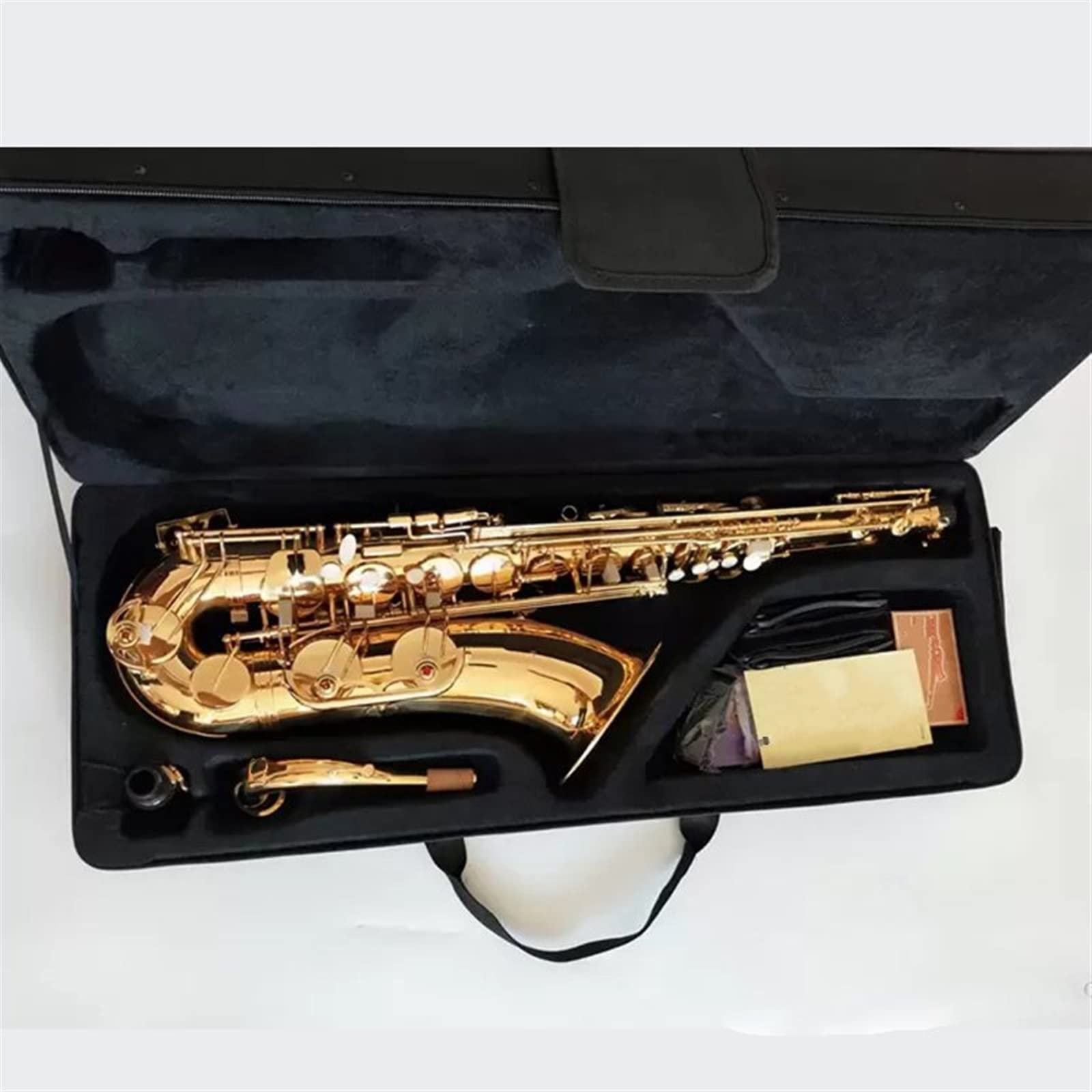 Saxofones B-Tune Saxofón Tenor Profesional Latón Chapado En Oro Tono De Grado Profesional Sax