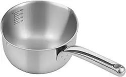 ZJRDYYK Mini pote aquecedor de leite, panela de aço inoxidável de 368 g/590 ml, panela pequena de aço inoxidável, panelas de derretimento de chocolate para fazer doces (590 ml)