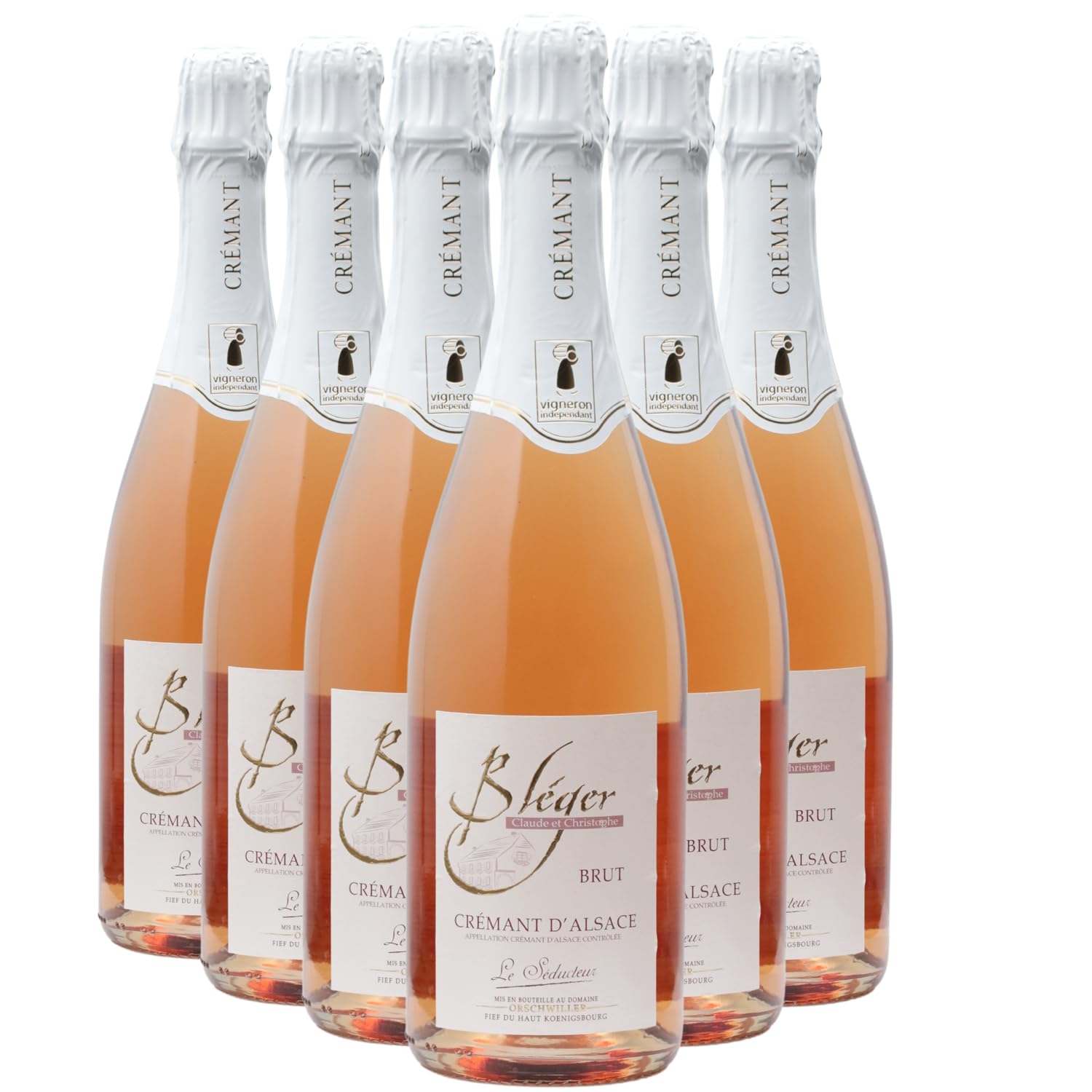 Crémant d'Alsace Le Séducteur rosado 2022 - Orgánico - Domaine Claude et Christophe Bléger - DOP - Alsacia - Francia - Variedades de uva Pinot Noir - 6x75cl