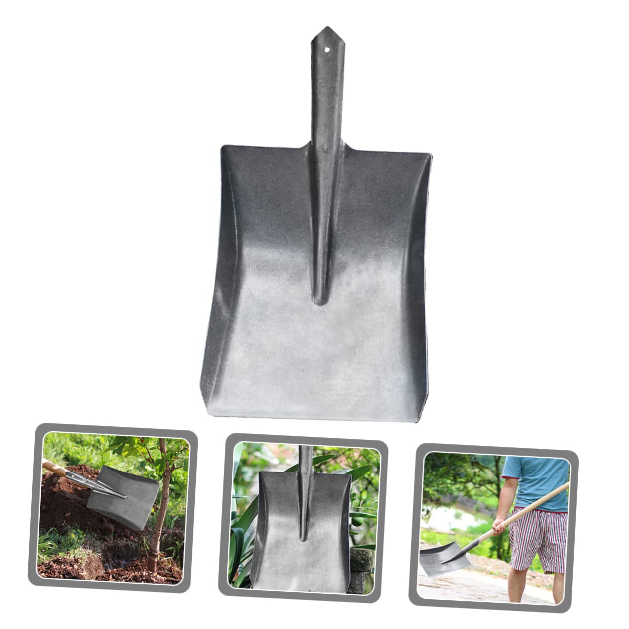 BESTonZON Kohlenschaufel Aus Stahl Schneeschaufel Für Draußen Gartenschaufelkopf Schneeräumer Schaufel Für Praktisch Und Langlebig Leicht Für Heimgebrauch Werkzeug Für Gartenarbeit