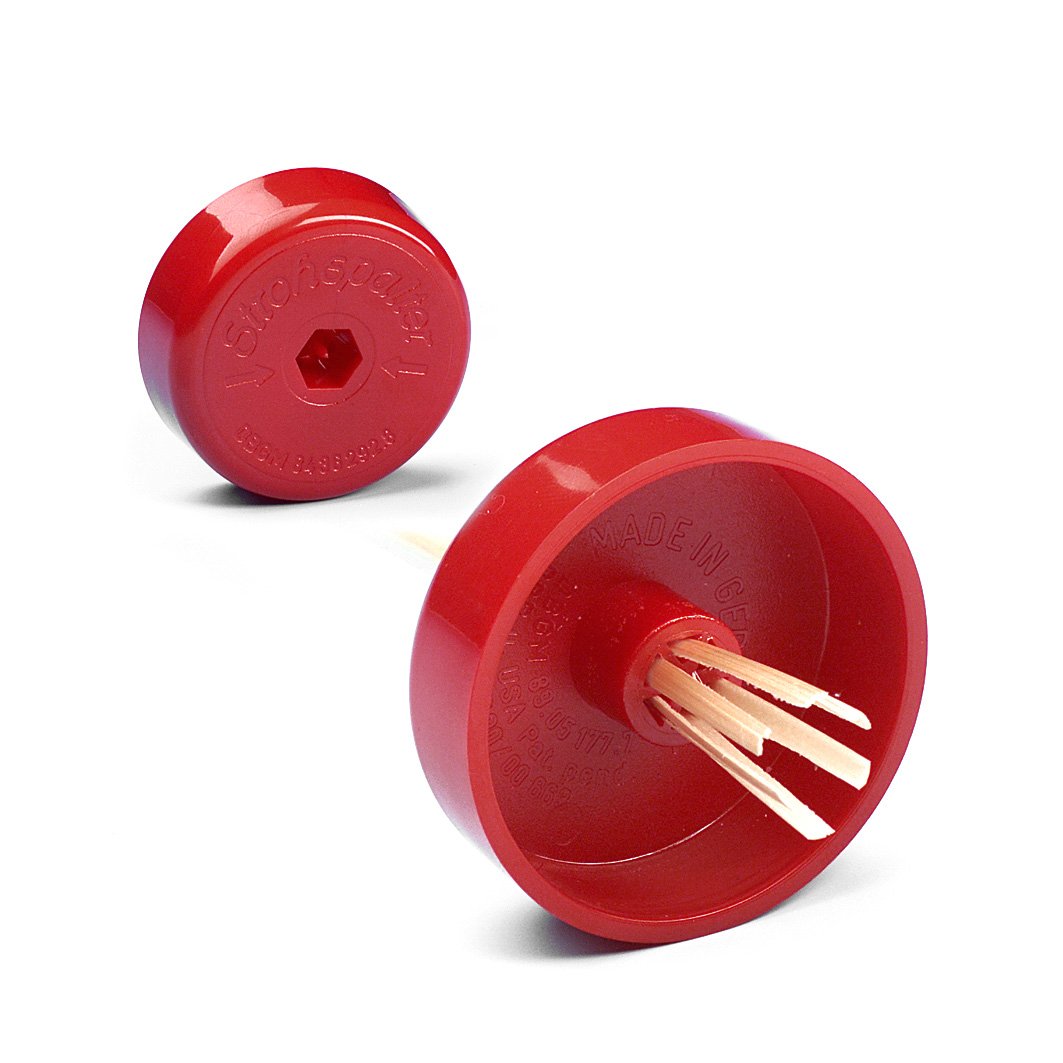 Knorr Prandell Straw Splitter with 6 Stripes, Red