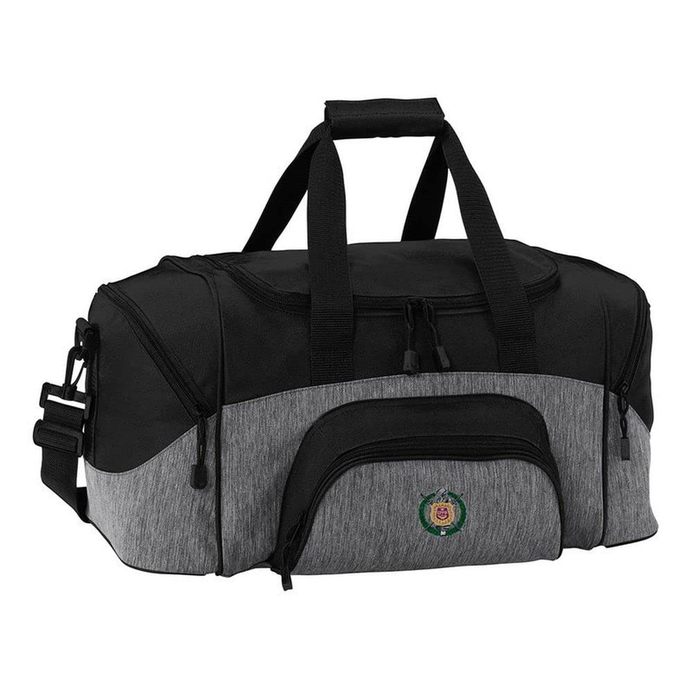 Omega Psi Phi Colorblock Duffel Bag Heather Grey/Black