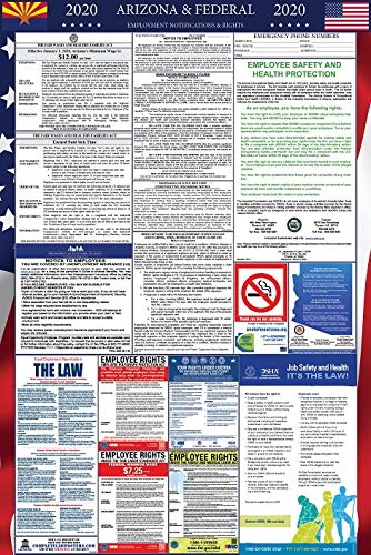 2019 Arizona and Federal Labor Law Poster Laminated