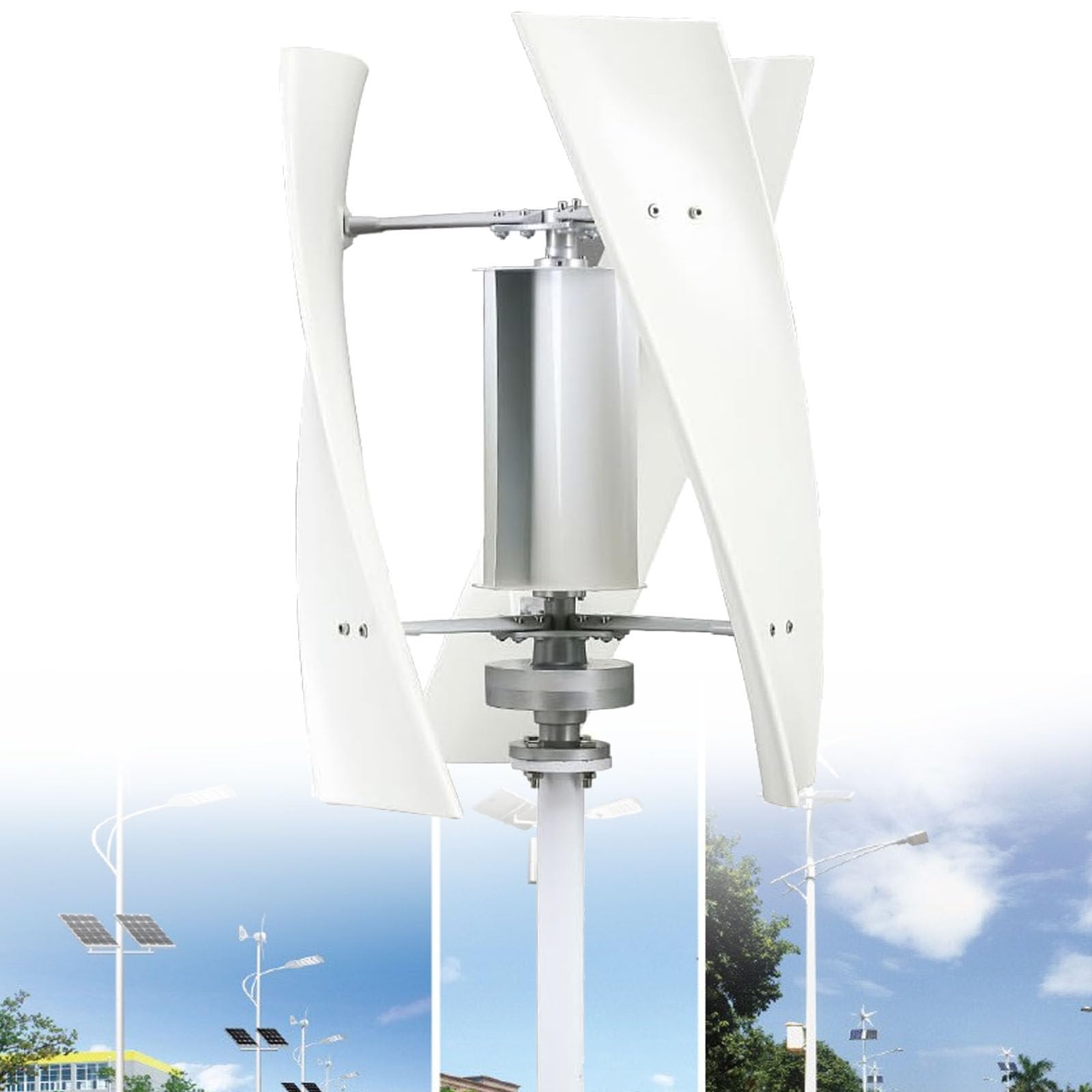 Éolienne verticale 1500W contre les pannes de courant avec kit contrôleur