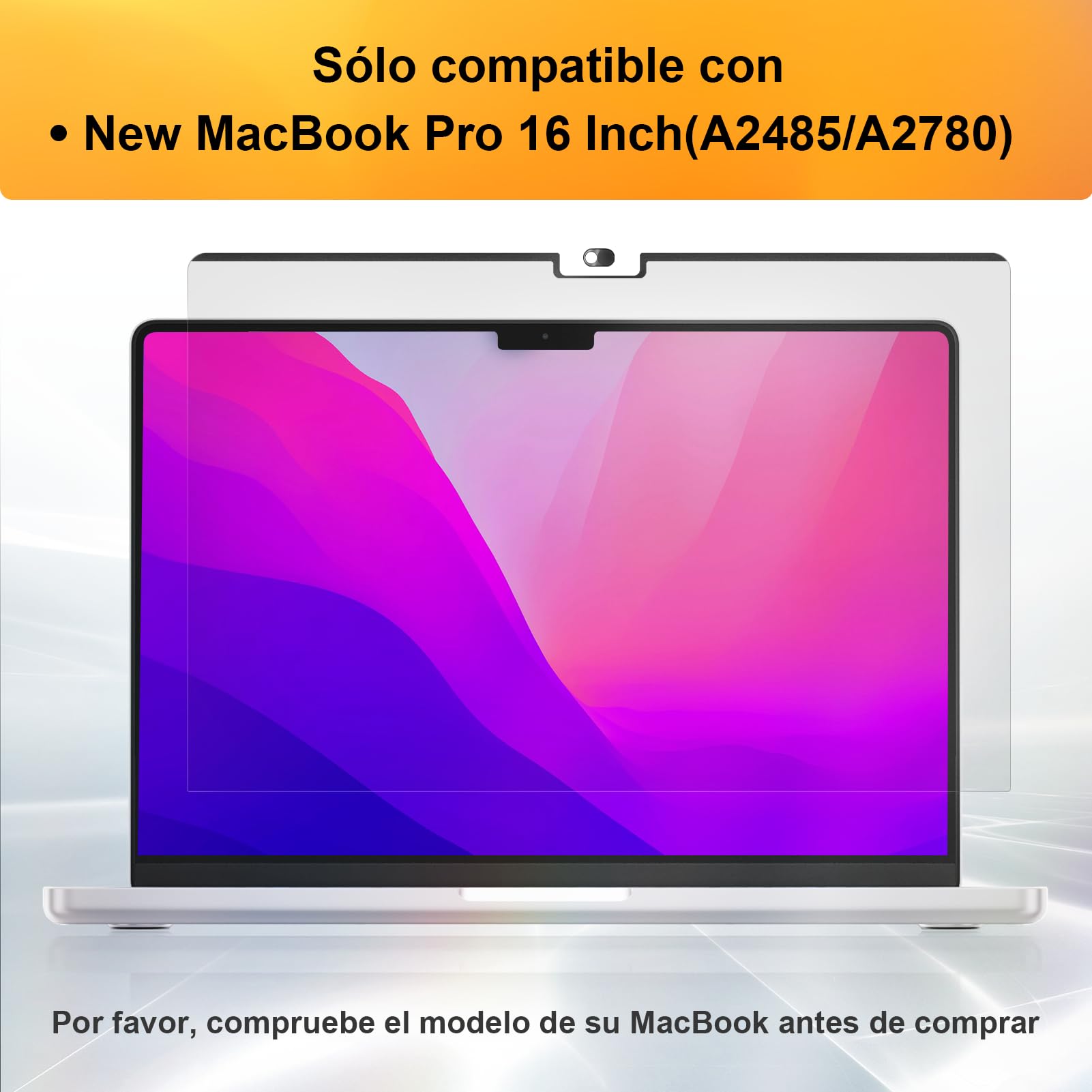 Magnético Filtro de Privacidad Compatible con MacBook Pro 16 Pulgadas (2021-2024, M1-M4), Filtros de Pantalla MacBook Pro 16 Pulgadas, Privacy de Protector Pantalla para MacBook Pro 16 Pulgadas