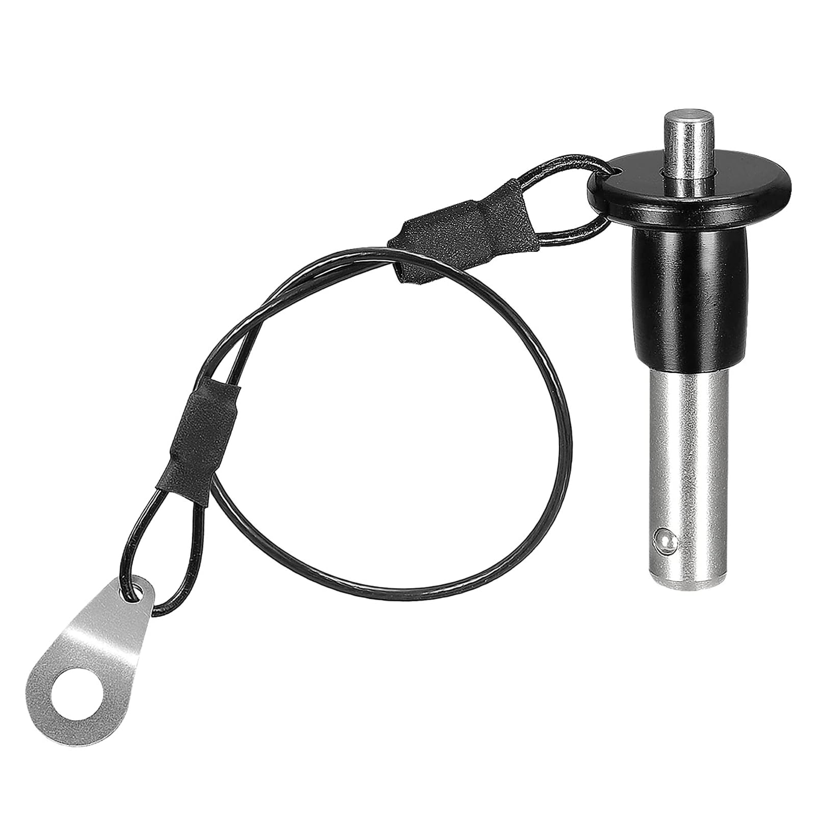 TA-VIGOR Ball Locking Pins, 8mm Dia 15mm Length 304 Stainless Steel Push-Button Quick Release Pin with Lanyard Cable