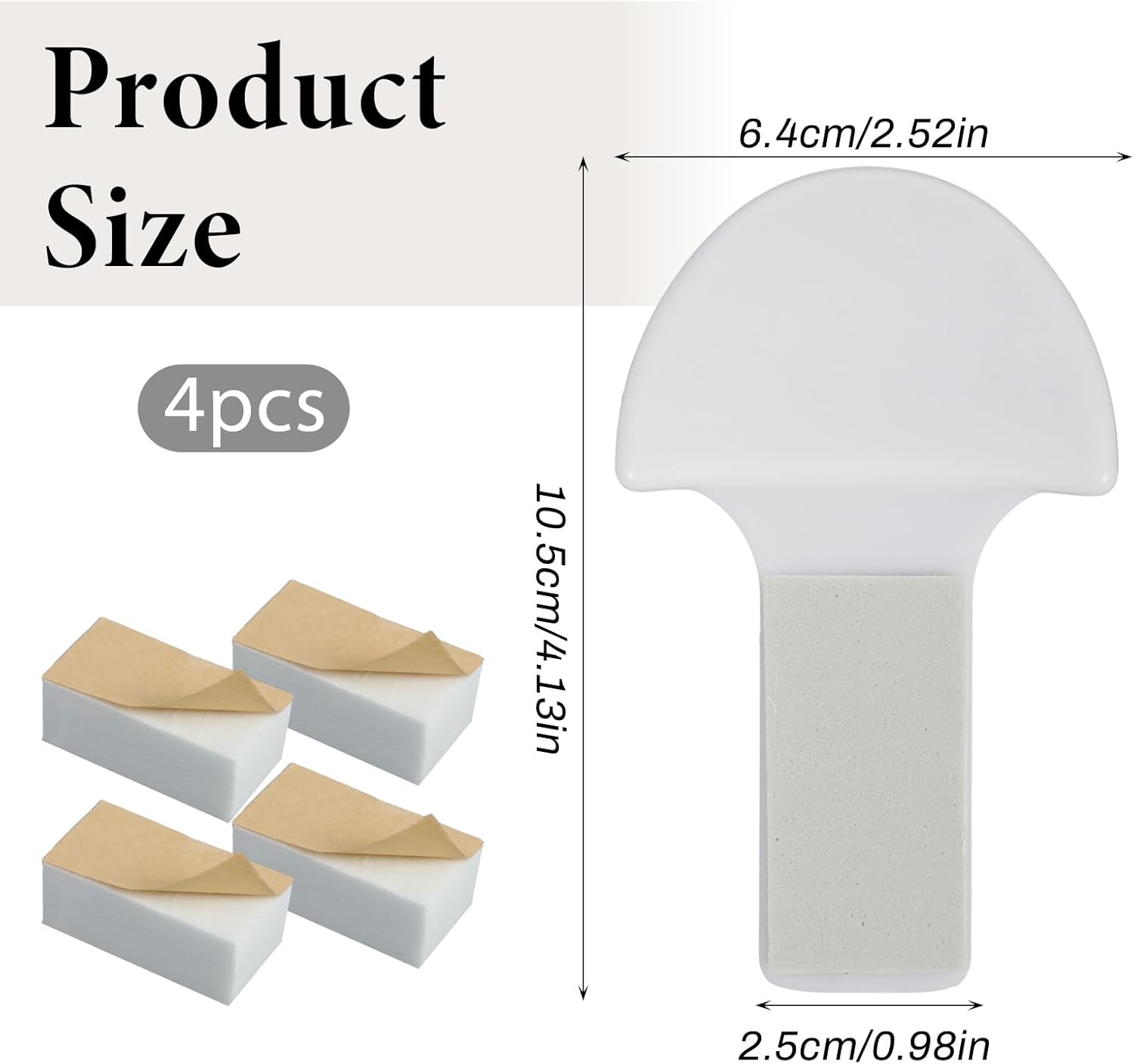 4 Pack Toilet Seat Lift Handle, Toilet Seat Lifter, Adhesive Toilets Lid Cover Lifter Handle, Sticky Lifters Avoid Touching the Toilets Lid for Bathroom Home Travel Office Hotel Accessories
