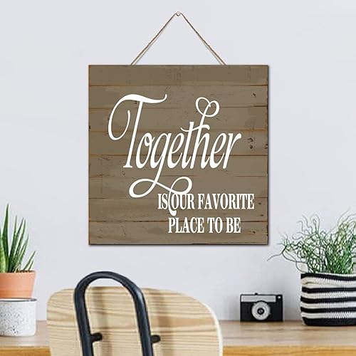 Miniatura 9 de Autravelco Welcome to Our Beautiful Chaos - Letrero colgante de madera de 6 x 10 pulgadas placa de madera con refranes decoración del hogar para