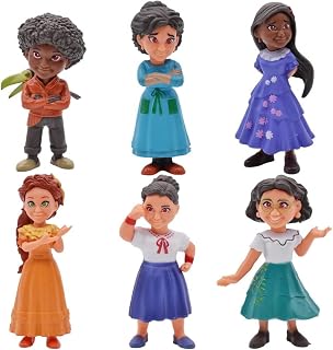 Encanto Figures Set Cupcake Toppers Happy Birthday Party Supplies Cake Decorations Cupcake Figurines for Girl Women Birthday Baby Shower Party 6Pcs
