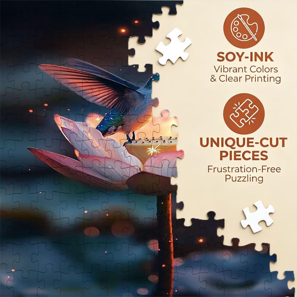 Puzzle 2000 sztuk, ptak kwiat lotosu dla dorosłych 2000, drewniane puzzle, klasyczne gry edukacyjne, niemożliwe wyzwanie, rodzina gier, kreatywny prezent DX0YL1-731
