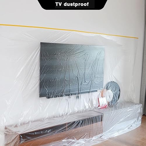 Miniatura 3 de Healcity Película de enmascaramiento de plástico preplegada a mano para pintura y automoción película de enmascaramiento de plástico protección