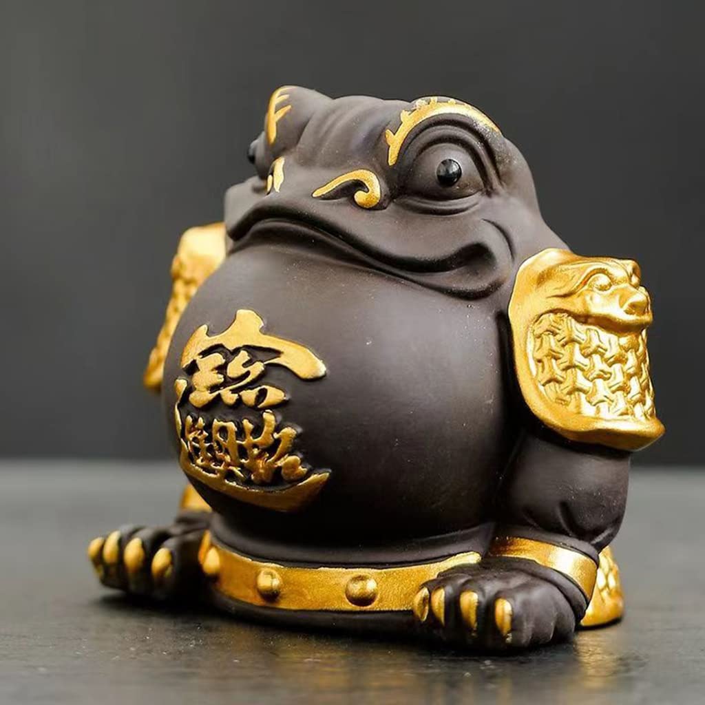 Amazon.co.jp: 金鎧 金蟾 銭蛙 置物 オブジェ 動物 インテリア 磁器製