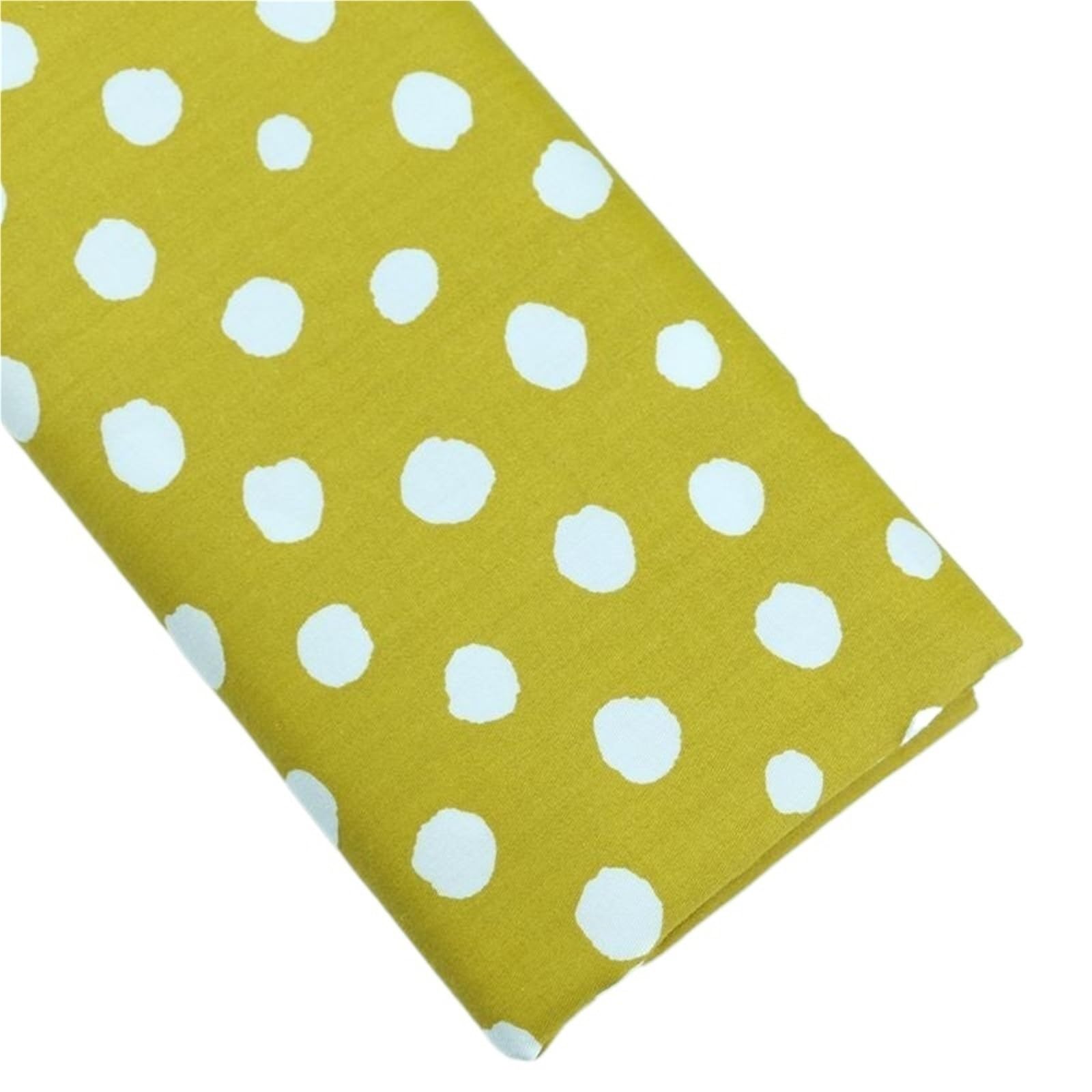HKSDKABOP Polka Dot Pure Cotton Fabric 160x50cm Printed Twill Woven Patchwork Sewing Cloth(Color14)