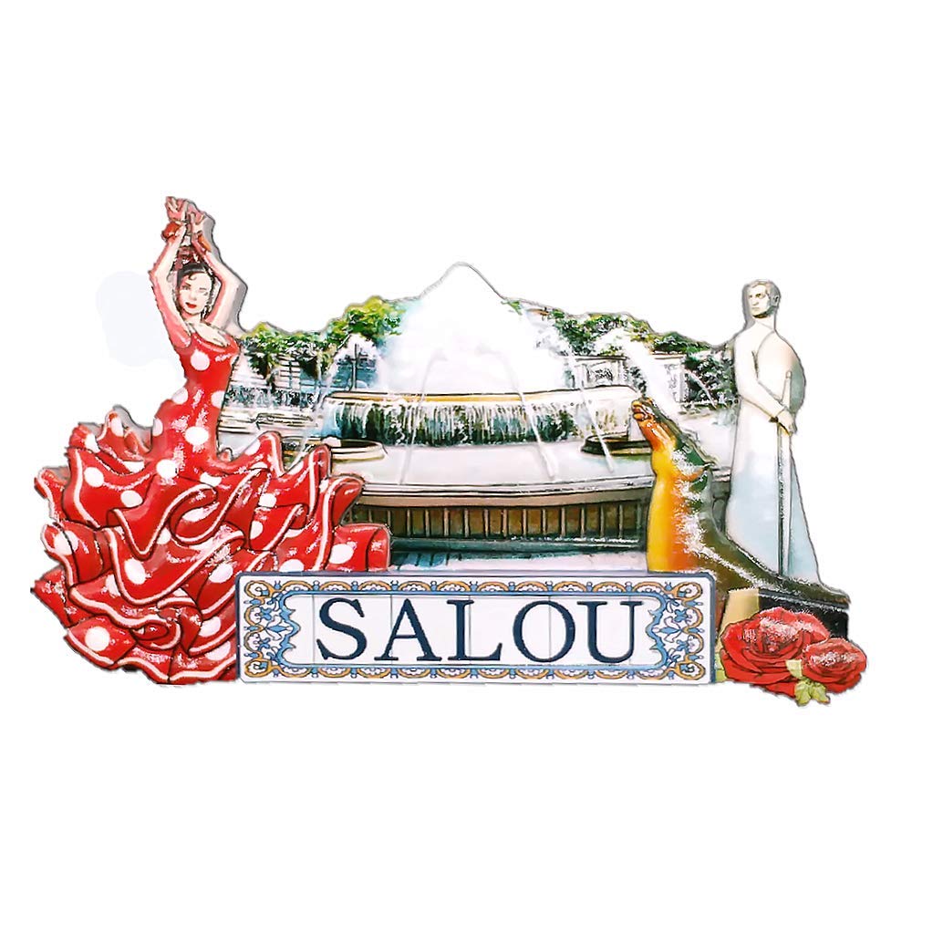 Muyu Magnet Salou Spain 3D Fridge Magnet Travel Souvenir Gift Home & Kitchen Decoration Magnetic Sticker Salou Refrigerator Magnet Collection