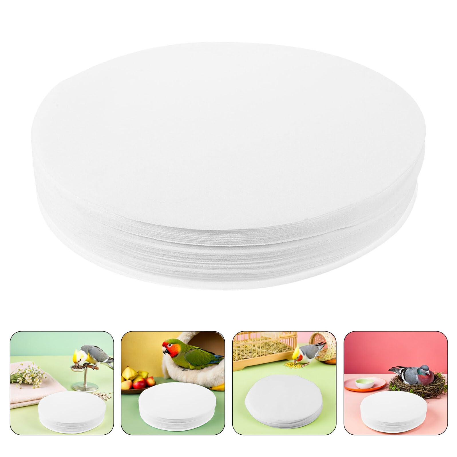 YARNOW Rivestimenti Assorbenti Monouso per Gabbie Uccelli 34 Cm, Carta Protezione Fondo Gabbia Pappagalli e Parrocchetti, Set 100 Pezzi per Spazio Igienico e Riduzione Odori
