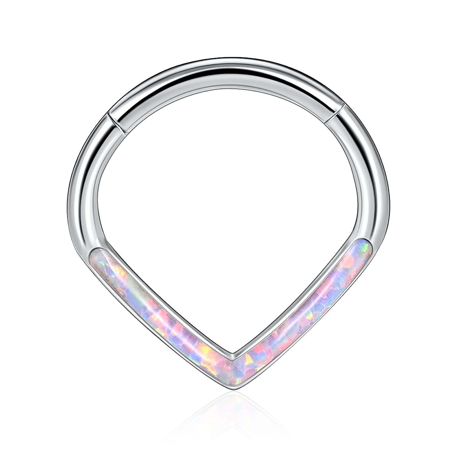 hengkaixuan Teardrop Daith Earrings Septum Jewellery Nose Hoop Ring Surgical Steel Daith Rook Tragus Piercing Jewellery Septum Clicker Ring Small Hoop Earring — view 14