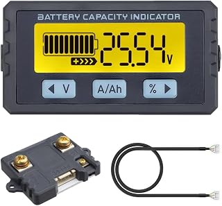 DollaTek Batterietester Coulomb-Zähler Messgerät Kapazitätsanzeige Li-Ionen-Lifepo4-Detektor Coulometer Voltmeter 8-120V 50A (0-75A)
