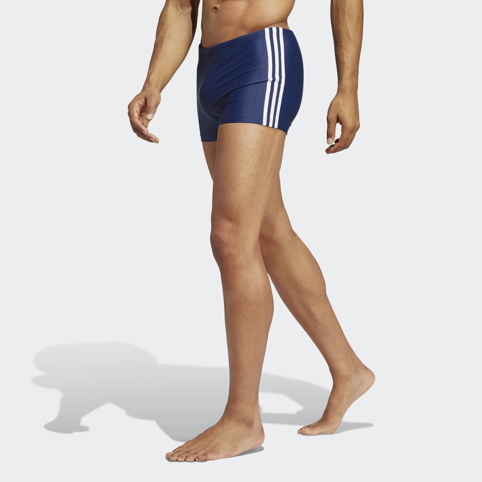 Adidas Classic 3-Stripes Swim Boxers Bãnador bóxer Hombre Multicolor Team Navy Blue 2 White M Long